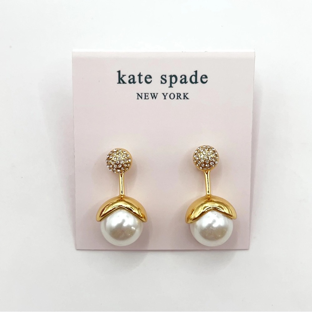 Kate Spade Dainty Sparklers Faux Pearl 2-in-1 Earrings